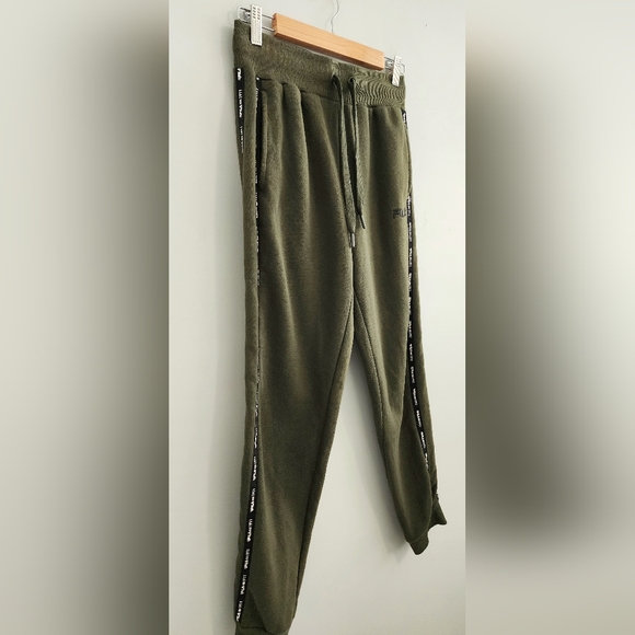 FILA Men Jogger Size XS Green Elastic Waist Pockets Cotton Lightweight - Picture 7 of 9